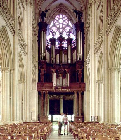 El órgano de la catedral de Coutances.