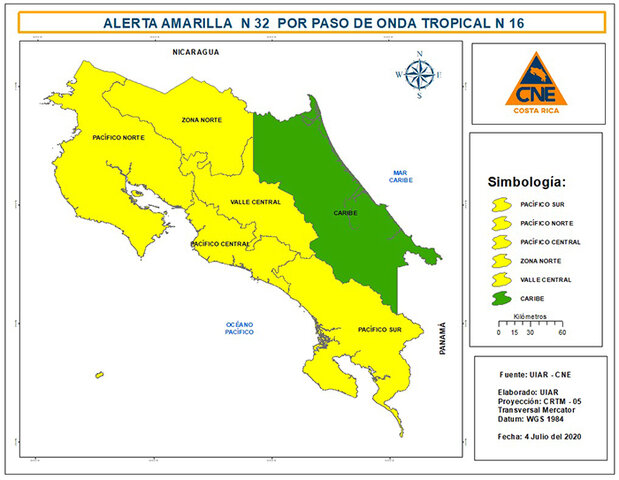 Alerta amarilla- Onda tropical #7