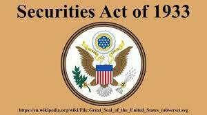The Securities Act of 1933