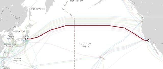 Primer cable submarino de Google