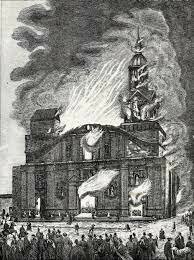 Incendio de la iglesia de la compañía.