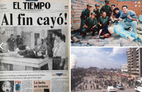 Muerte del Narcotraficante Pablo Escobar Gaviria. Colombia