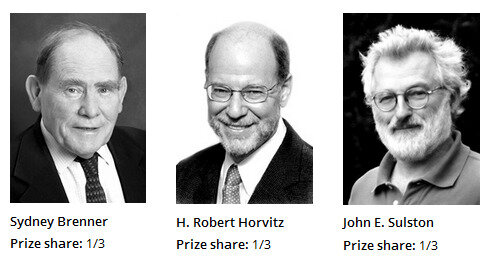 Sydney Brenner, H. Robert Horvitz y J. E. Sulston (2002 )