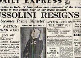 Mussolini falls from power