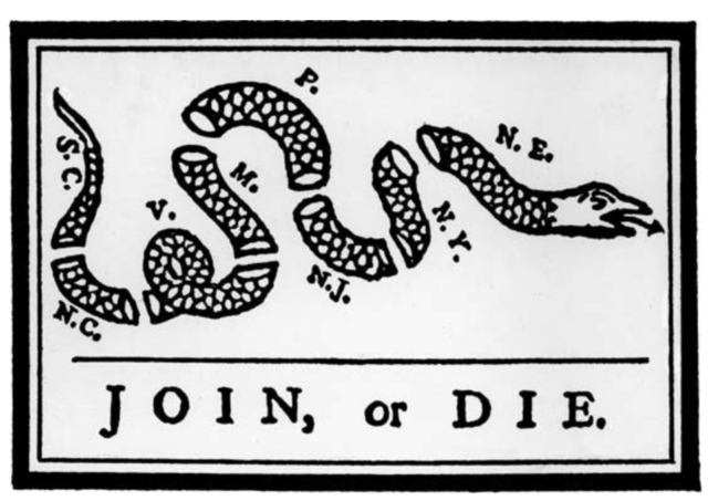 Franklin proposes the Albany Plan of Union to create a colonial government.