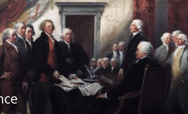 Declaration of Independence is announced.