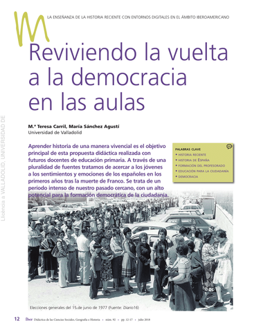 Educación en el período democrático