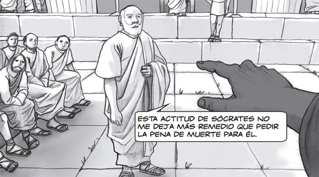 La muerte de Sócrates.