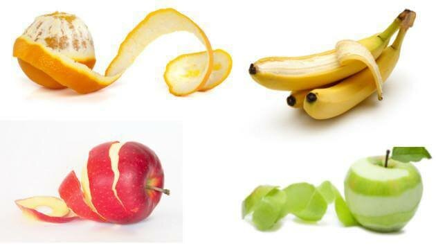 Restos de frutas y verduras, incluidas las pieles.