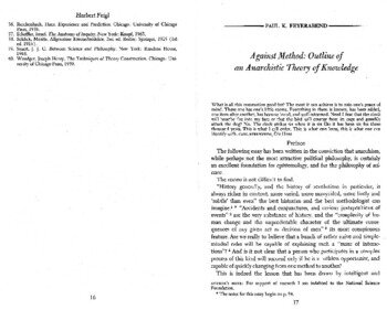 First Time "epistemological anarchism” was Revealed