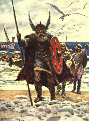 Vikings raided the (modern day denmark) English settlement