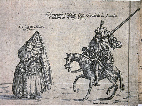 Cartel zum Kübelstechen. Don Quixote de la Mancha, Ritter von der trawrigen gestalt/An alle Umbschweifenden Ritter/seine Landsleute/die das ziperlein im gehirn haben/auch vndern Hütlein nicht wol verwahret/vnd der Art vnd gewechß der Baronici sein