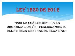 Ley 1530 de 2012