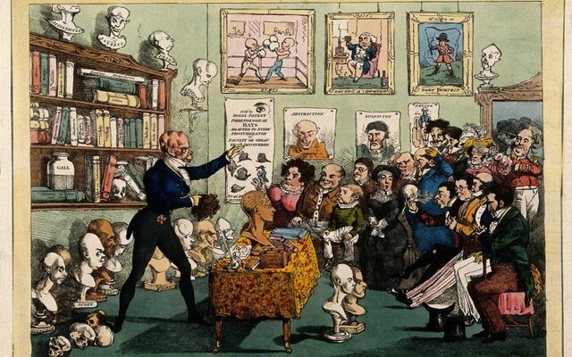 Frenología por Franz Joseph Gall