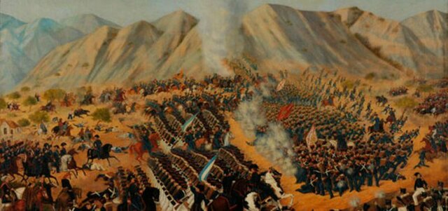 La batalla de Chacabuco.