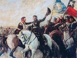 El triunfo de San Martin en la batalla de Chachabuco