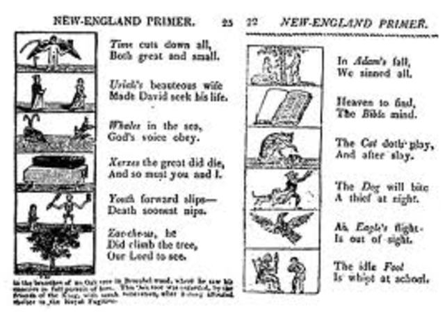 The First most widely used schoolbook was printed in New England. It was known as the New England Primer.