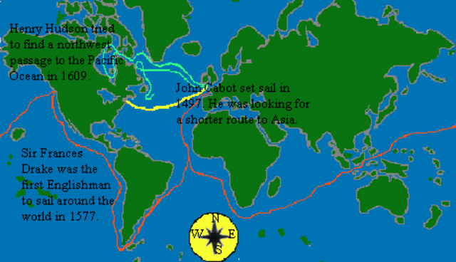 John cabot explored Atlantic ocean