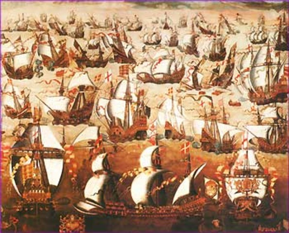 English defeated Spanish Armada.
