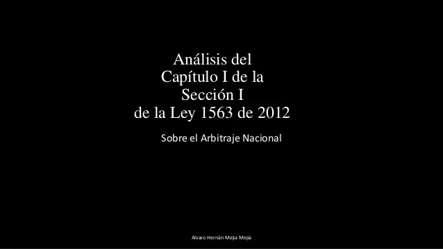 Ley 1563 de 2012
