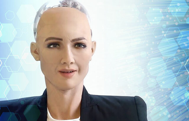 Robot Sophia con inteligencia artificial