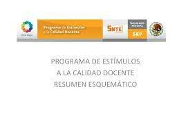 Programa de Estímulos a la Calidad Docente