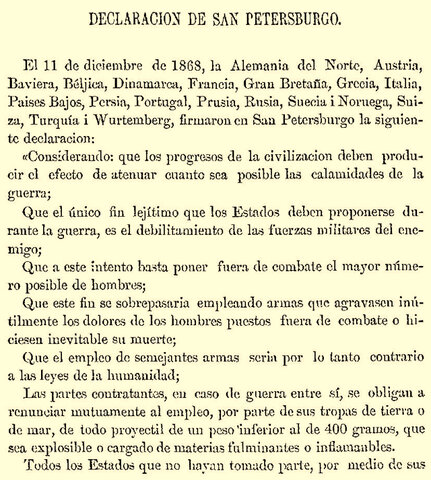 DECLARACION DE SAN PETERSBURGO