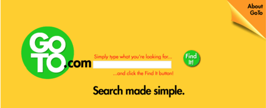 Primera subasta publicitaria de palabras clave en buscadores.