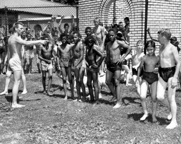 Race Riots in Fairground Park- Over Integration of Swimming Pool