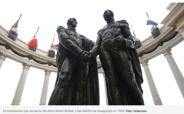 San Martín y Bolívar en Guayaquil