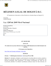 Ley 1285 de 2009