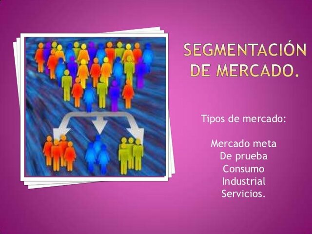 Segmentos de Mercado- 1960 (La mercadotecnia se empieza a aplicar en forma específica a segmentos de mercado.)
