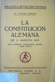 Constitución Alemana de Weimar.