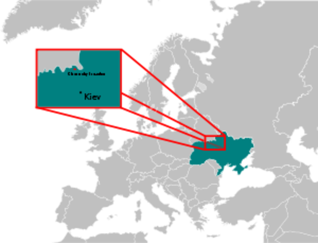 Accidente en la central nuclear de Chernobil.