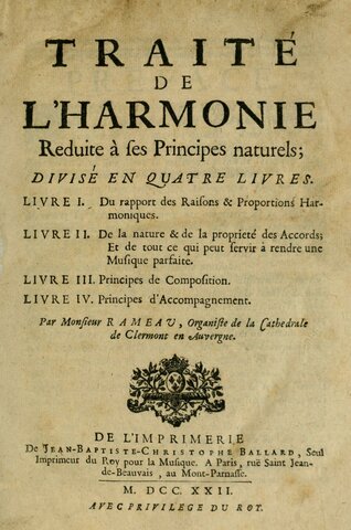 Rameau's Traité de l’harmonie