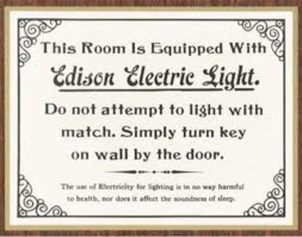 1878- Edison Electric Lght Co.