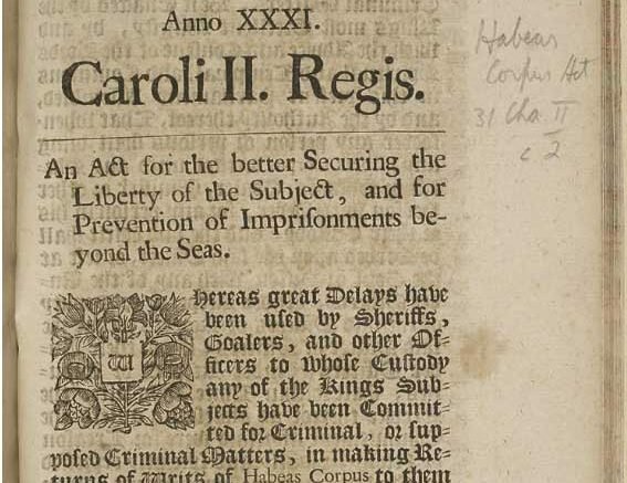 Ley de Habeas Corpus.