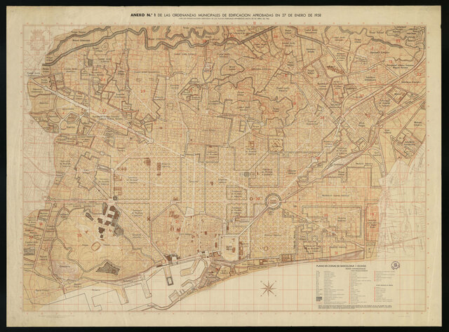 Plànol de la ciutat de Barcelona 1962