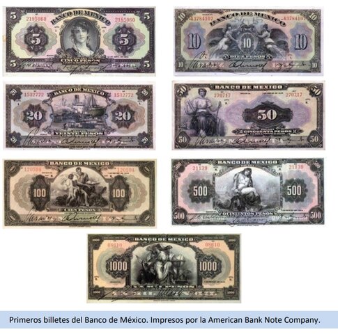 BILLETES IMPRESOS POR LA AMERICAN BANK NOTE COMPANY