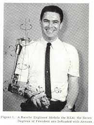 The Rancho Arm was developed as a robotic arm to help handicapped patients