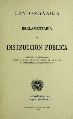 Ley Orgánica de Instrucción Pública