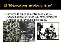 PERIODO POSTREVOLUCIONARIO