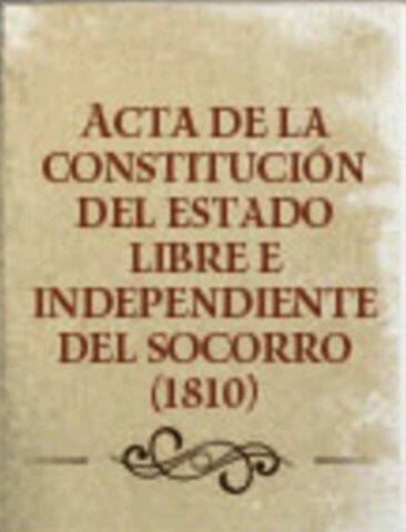 1810 - Constitución del estado libre e independiente del socorro