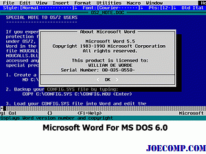 Microsoft Word para MS-DOS