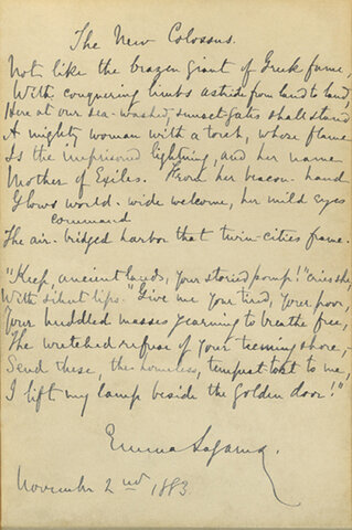 The New Colossus by Emma Lazarus