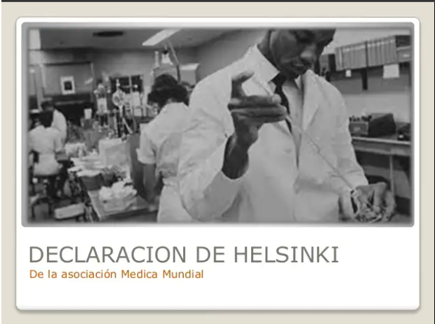 Creación código internacional de Ginebra y Helsinki