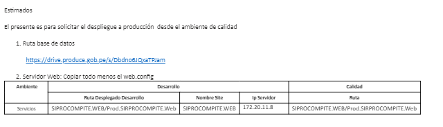 Pase a Produccion BD