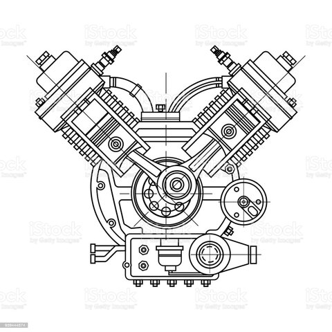 Creación del motor de combustión interna.