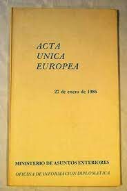 ACTA ÚNICA EUROPEA
