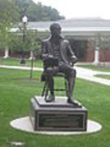 The College of William and Mary is established in Virginia. It is the second college to open in colonial America and has the distinction of being Thomas Jefferson's college.